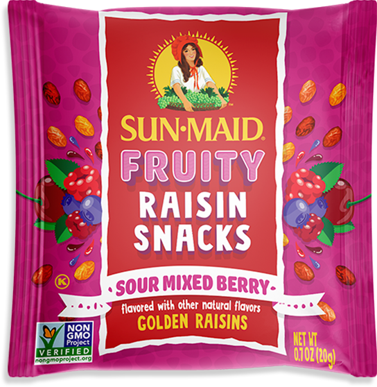 Sour Mixed Berry raisin candy